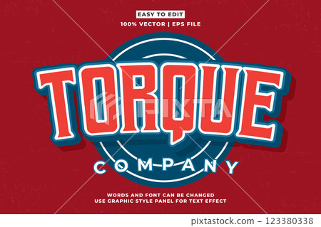 Vintage text effect template with 3d style editable font effect. Retro text effect vector style. Vintage text effect template with 3d style editable font effect. Retro text effect vector style. 123380338