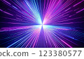 A cyberspace where rays of light fly randomly 123380577