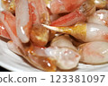 frozen crab 123381097