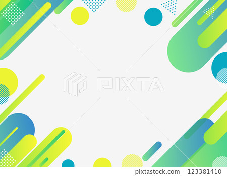 Pong 風格幾何綠色漸層背景圖案框架 123381410