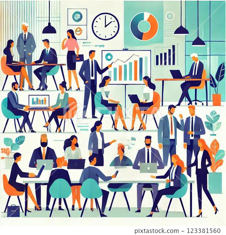 商業場景插畫 商業場景插畫 123381560