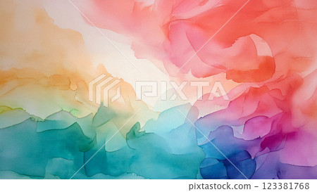 A soft and fantastic watercolor texture background 123381768