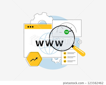 Domain authority in SEO concept with aged web domains, quality backlinks and trustworthiness. Authority, relevance and credibility improve ranking and search visibility through strong link building Domain authority in SEO concept with aged web domains, quality backlinks and trustworthiness. Authority, relevance and credibility improve ranking and search visibility through strong link building 123382462
