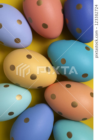 Background of colorful Easter eggs close-up Background of colorful Easter eggs close-up 123382724