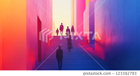 Beyond the stairs 123382783
