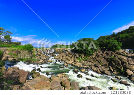 [鹿兒島縣] 晴天時的索木瀑布（東方尼加拉） 123383088