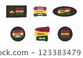 Black History Month. African American History.Vector African American History Designs set with text, map for poster, print, card, banner, background. 123383479