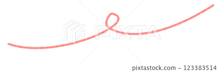 Simple line, red, curved 123383514