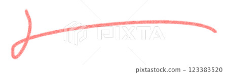 Simple line, red, curved 123383520