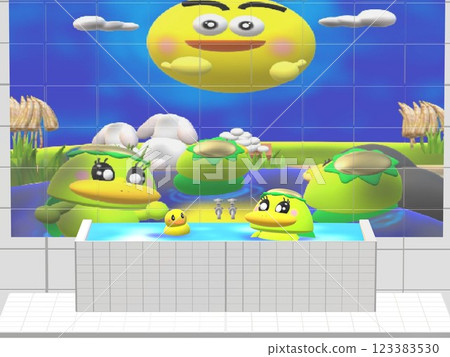 河童和鴨子在公共浴室的浴缸裡洗澡 2 123383530