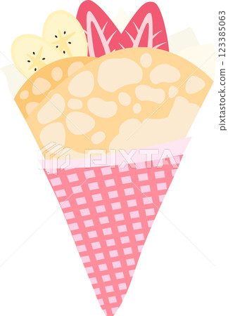 簡單可愛的縐紗插畫素材 簡單可愛的縐紗插畫素材 123385063