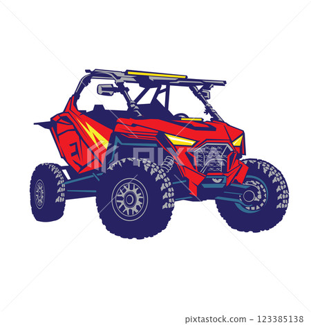 Utv Buggy Extreme Sport, good for t shirt design team and racing club logo  123385138