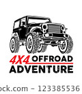 Off road Vehicle in vector illustration, perfect for Off road Club logo and T shirt design 123385536