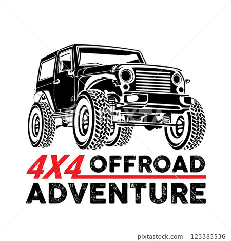 Off road Vehicle in vector illustration, perfect for Off road Club logo and T shirt design Off road Vehicle in vector illustration, perfect for Off road Club logo and T shirt design 123385536