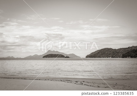 Mangrove and Pouso beach on tropical island Ilha Grande Brazil. Mangrove and Pouso beach on tropical island Ilha Grande Brazil. 123385635