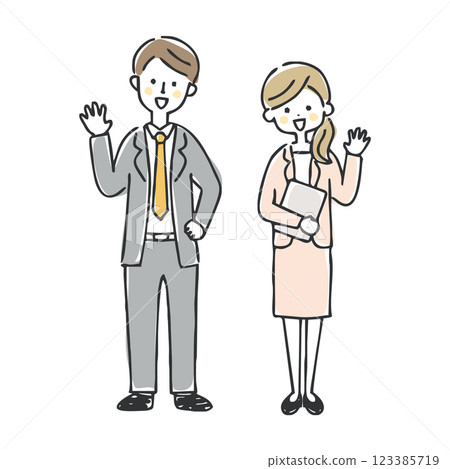 Men and women in suit Men and women in suit 123385719