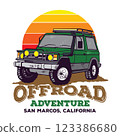 Off road Vehicle in vector illustration, perfect for Off road event, Club logo and T shirt design 123386680