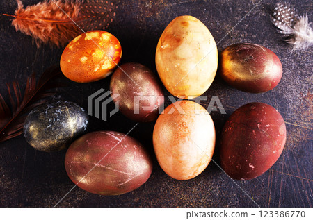 color easter eggs 123386770