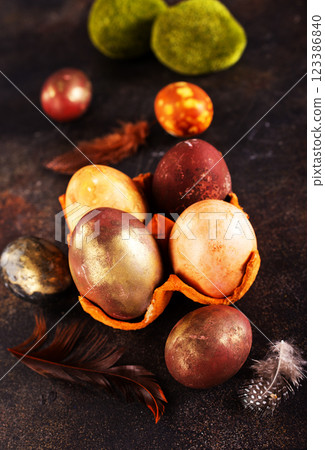 color easter eggs 123386840
