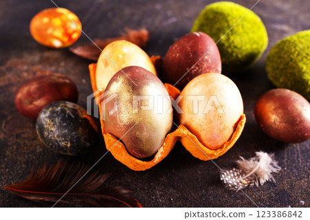 color easter eggs color easter eggs 123386842