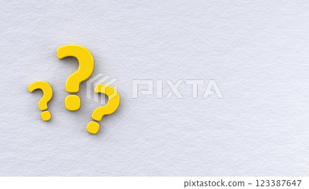 Banner with 3d question marks Banner with 3d question marks 123387647