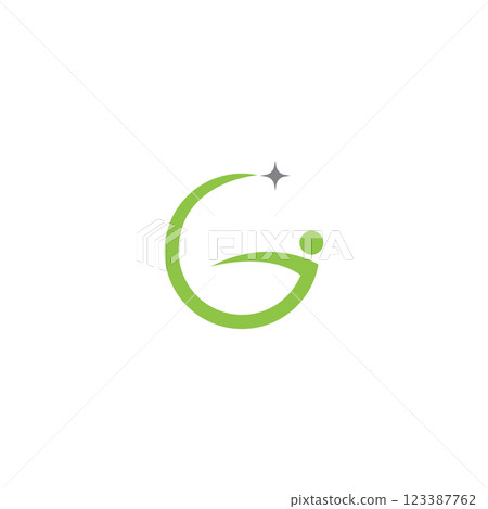 Green people health letter g logo 123387762