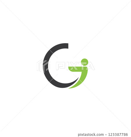 Green people health letter g logo 123387786