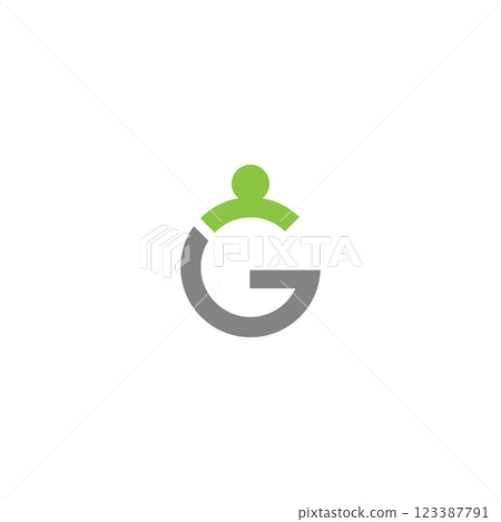 Green people health letter g logo 123387791