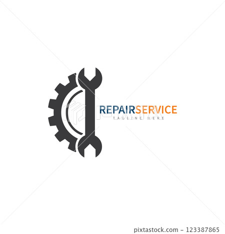 service repair tools logo template vector 123387865