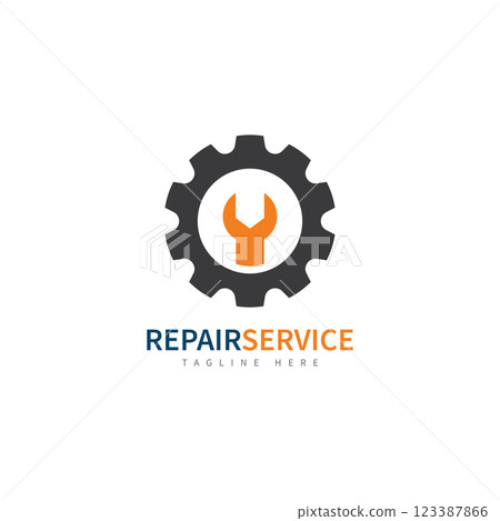 service repair tools logo template vector 123387866