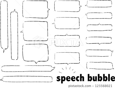 矩形的對話泡泡 123388021