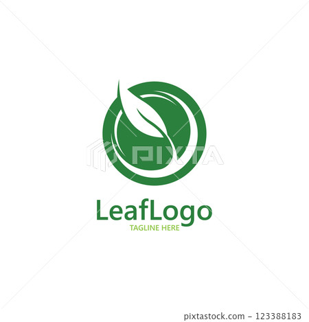 Leaf Logo Nature Template illustration - Stock Illustration [123388183 ...