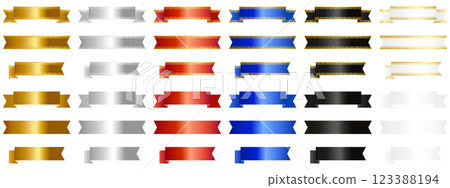 A set of 36 luxurious Chinese-style ribbons and metallic ribbons 123388194