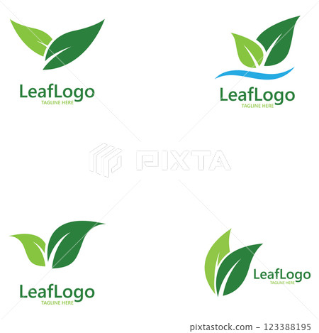 Leaf Logo Nature Template illustration 123388195