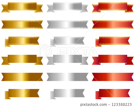 一組 18 條豪華中式絲帶和金屬絲帶 一組 18 條豪華中式絲帶和金屬絲帶 123388223