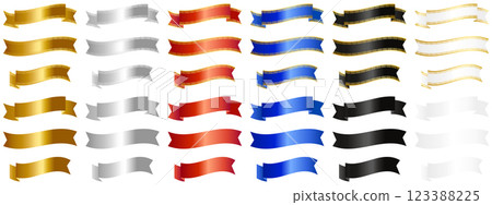 A set of 36 luxurious Chinese-style ribbons and metallic ribbons 123388225