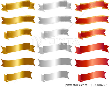 A set of 18 luxurious Chinese-style ribbons and metallic ribbons A set of 18 luxurious Chinese-style ribbons and metallic ribbons 123388226