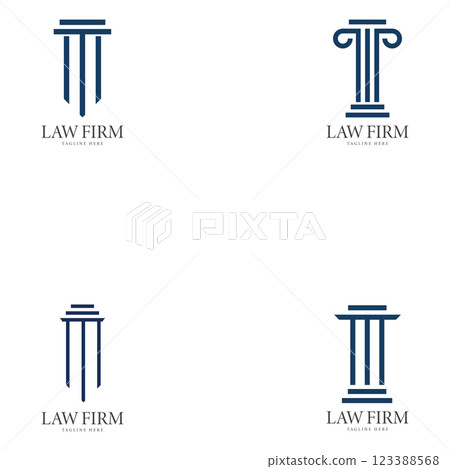law firm design logo template vector icon 123388568