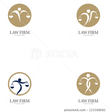 law firm design logo template vector icon 123388692