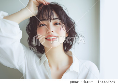 Portrait of an Asian woman (skin care, body care, beauty salon) Portrait of an Asian woman (skin care, body care, beauty salon) 123388725