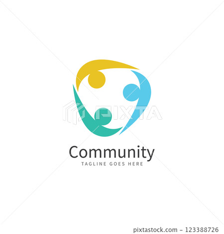 Team friend group people logo icon 123388726