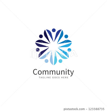 Team friend group people logo icon 123388735