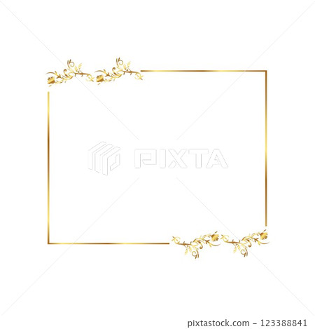Floral Rectangle Floral border Floral Rectangle Floral border 123388841