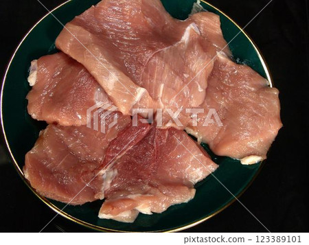 Raw meat ready to be cooked background 123389101