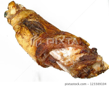A piece of meat close view background 123389104
