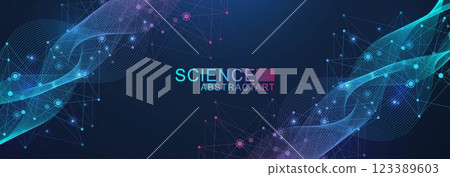 AI technology abstract background. AI generative art creative banner concept in the digital style. High tech poster with place for text. Futuristic design element. AI technology abstract background. AI generative art creative banner concept in the digital style. High tech poster with place for text. Futuristic design element. 123389603