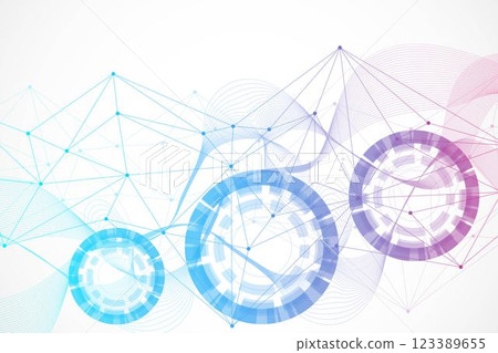 Big Data Visualization Background. Modern futuristic virtual abstract background. Science network pattern, connecting lines and dots. Global network connection vector. Big Data Visualization Background. Modern futuristic virtual abstract background. Science network pattern, connecting lines and dots. Global network connection vector. 123389655