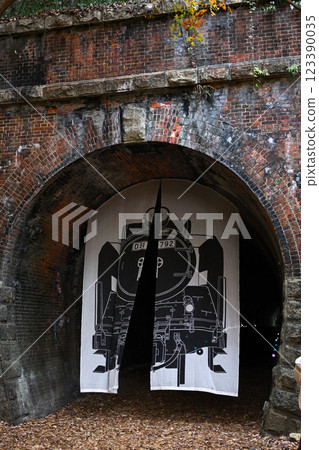 Aigi 隧道和火車橫幅 Aigi 隧道和火車橫幅 123390035