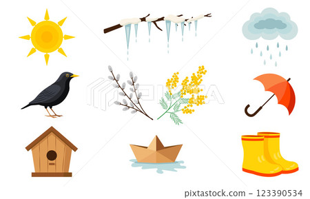 Spring Symbols Spring Symbols 123390534