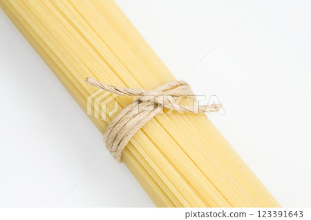 Spaghetti Tied with String Background Spaghetti Tied with String Background 123391643